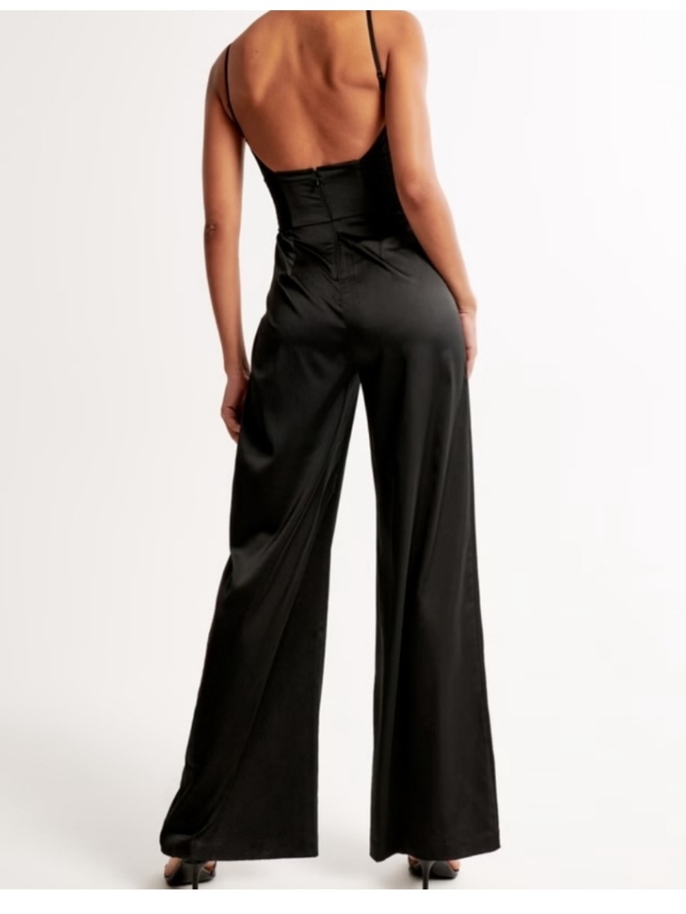 A&F Black Wide-Leg Jumpsuit with Spaghetti Straps